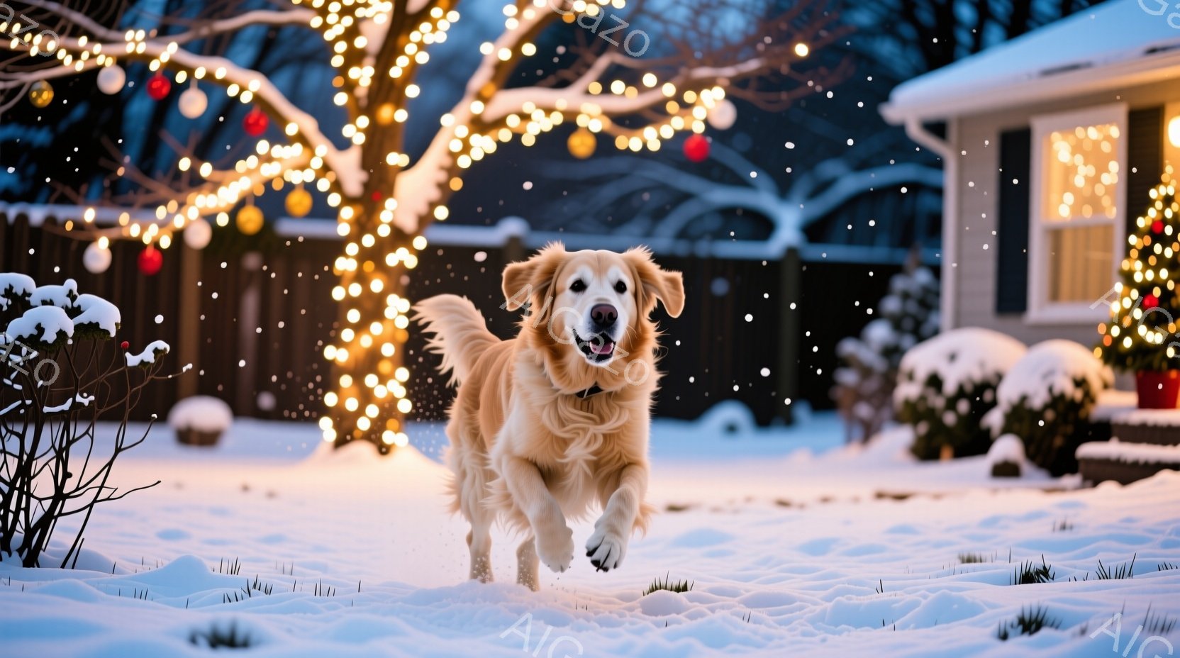 赤いクリスマスストッキングの中に、白と黒のまだら模様の小さな子猫が顔を出しています。子猫は丸い目をして好奇心旺盛そうに見え、少し不安そうに前足をストッキングの縁につけています。背景には暖炉の火が燃え盛 - AI生成フリー素材