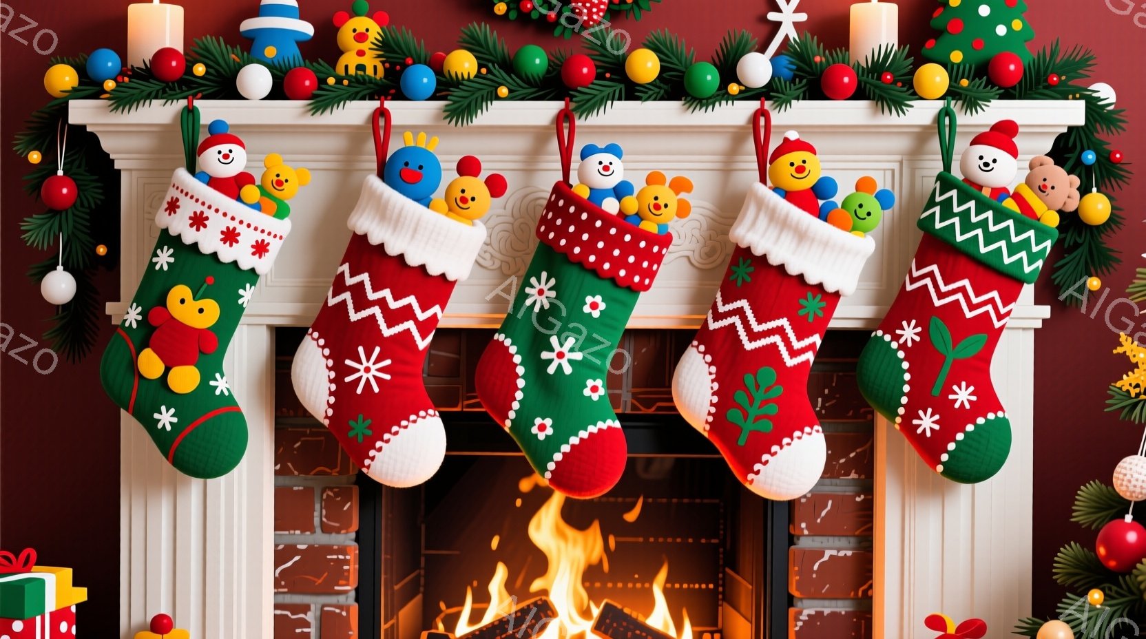 雪景色の中に石造りのアーチ橋が描かれています。周りには雪をまとった針葉樹が立ち並び、橋の上や木々には温かい光のイルミネーションが飾られています。背景には遠くに見える木々のシルエットと、雪が舞う幻想的な - AI生成フリー素材