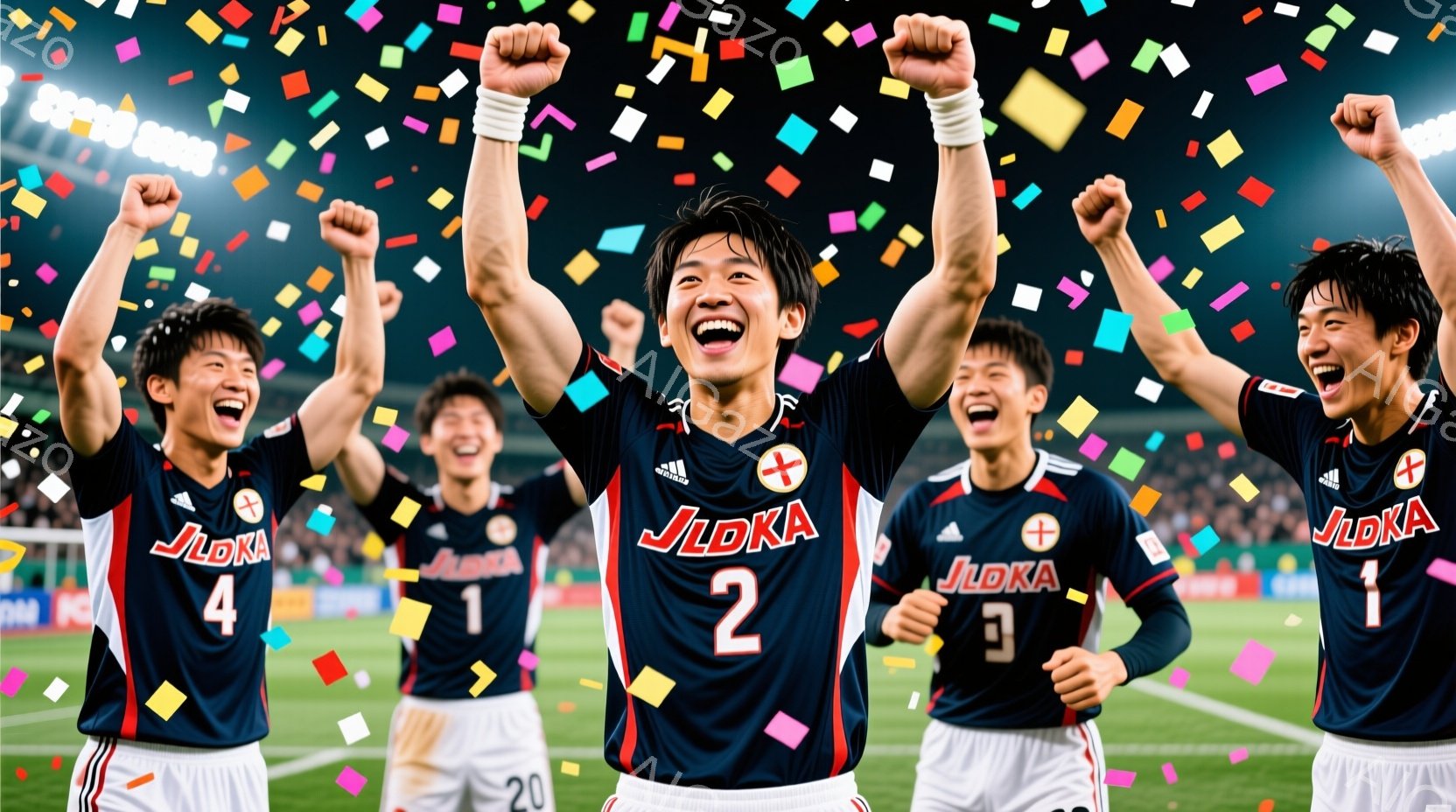 広大な緑の牧草地には、整然と並んだ太陽光発電パネルが広がっています。背景には、緑豊かな丘陵地帯と、晴天の下、青空に浮かぶ白い雲が見え、自然とテクノロジーが調和した穏やかな雰囲気を醸し出しています。パネルの配置は規則的で、環境に配慮したエネルギー供給を象徴しているように見えます。