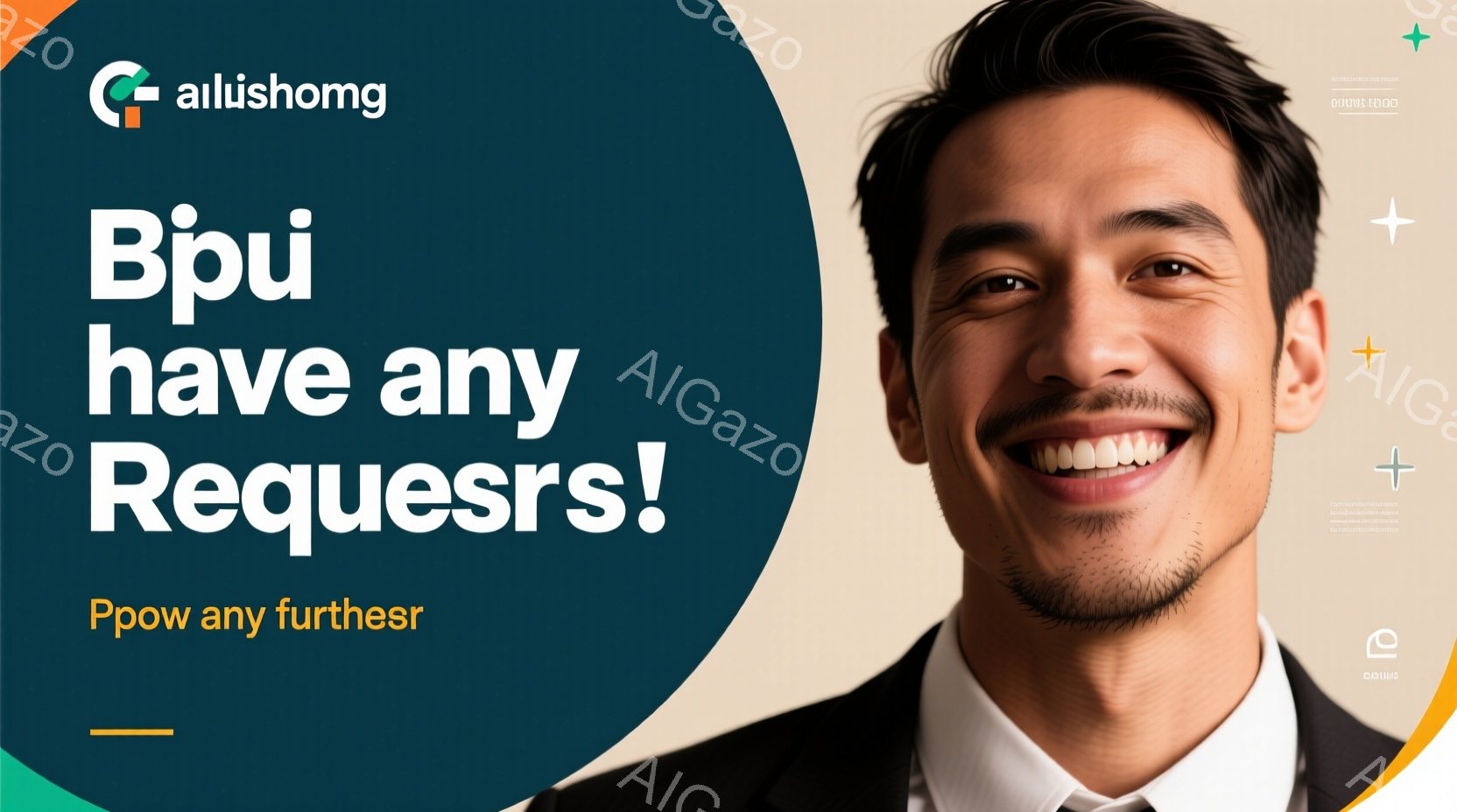 笑顔の男性のポートレートです。彼は白いシャツを着ており、髪は短く整えられています。背景はぼやけていますが、都市部のような雰囲気で、全体的に明るくポジティブな印象を与えます。 - AI生成フリー素材