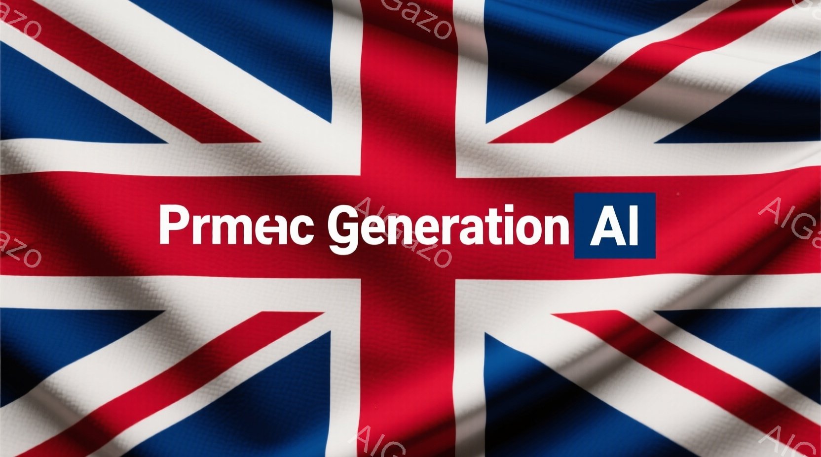 これはイギリスの国旗、ユニオンジャックのクローズアップ画像です。赤、白、青のストライプが交差しており、布の質感が強調されています。光と影の効果によって、旗が立体的に見え、力強い印象を与えます。