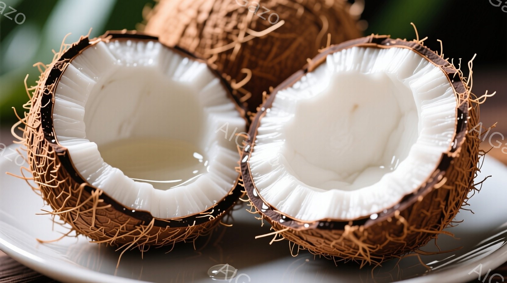 とげとげした緑色のドリアンが、水色の木製のテーブルの上に置かれています。テーブルの表面は使い込まれた質感で、ドリアンの周囲には落ち葉とフォーク、スプーンがわずかに見えます。全体的に、素朴で自然な雰囲気で、まるで熱帯地方の市場のような光景です。