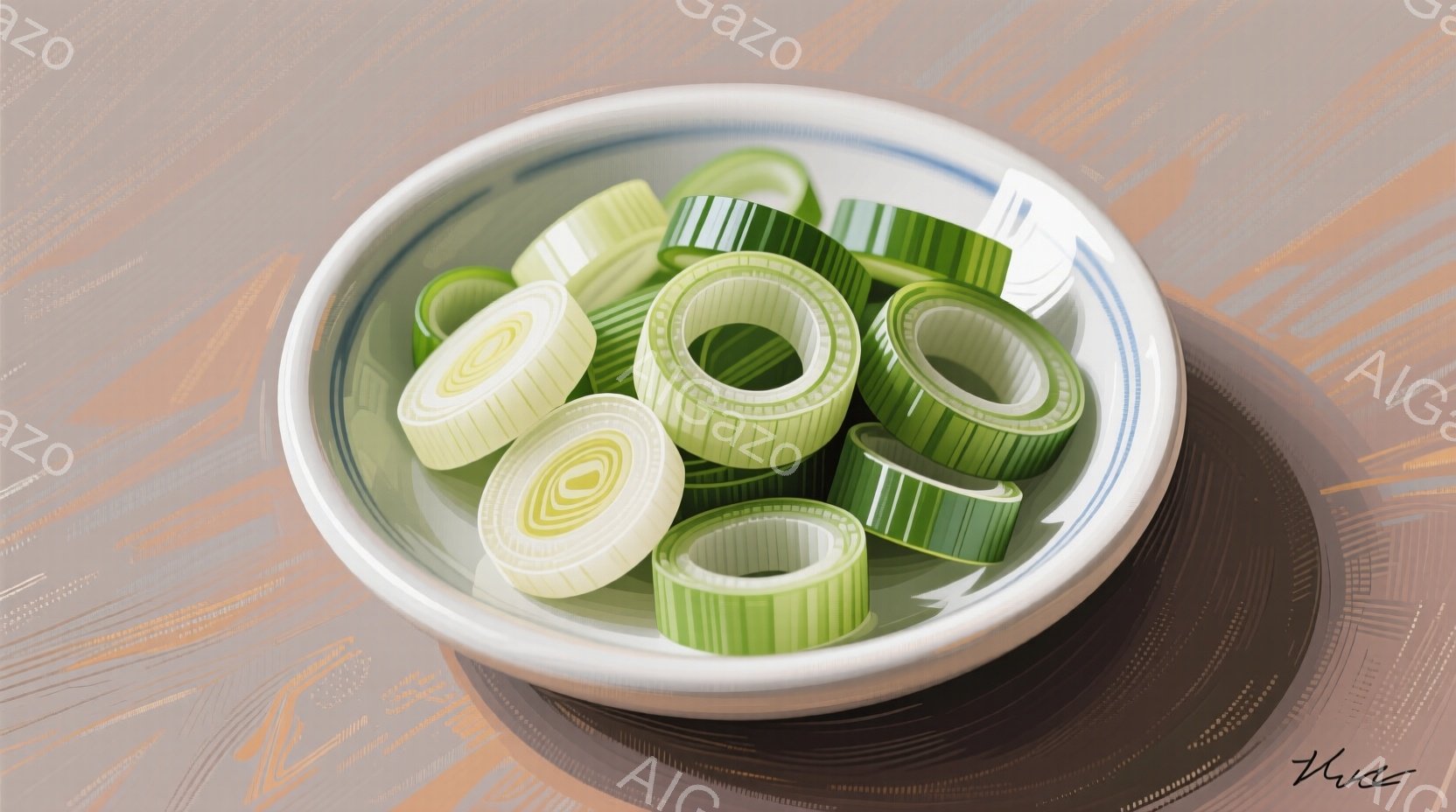 焼き網の上に置かれた長ネギがいくつか見えます。ネギは焦げ目がつき、照り焼きソースのようなものがかかっており、美味しそうに見えます。背景は暗く、炭火の熱気が感じられるような雰囲気です。