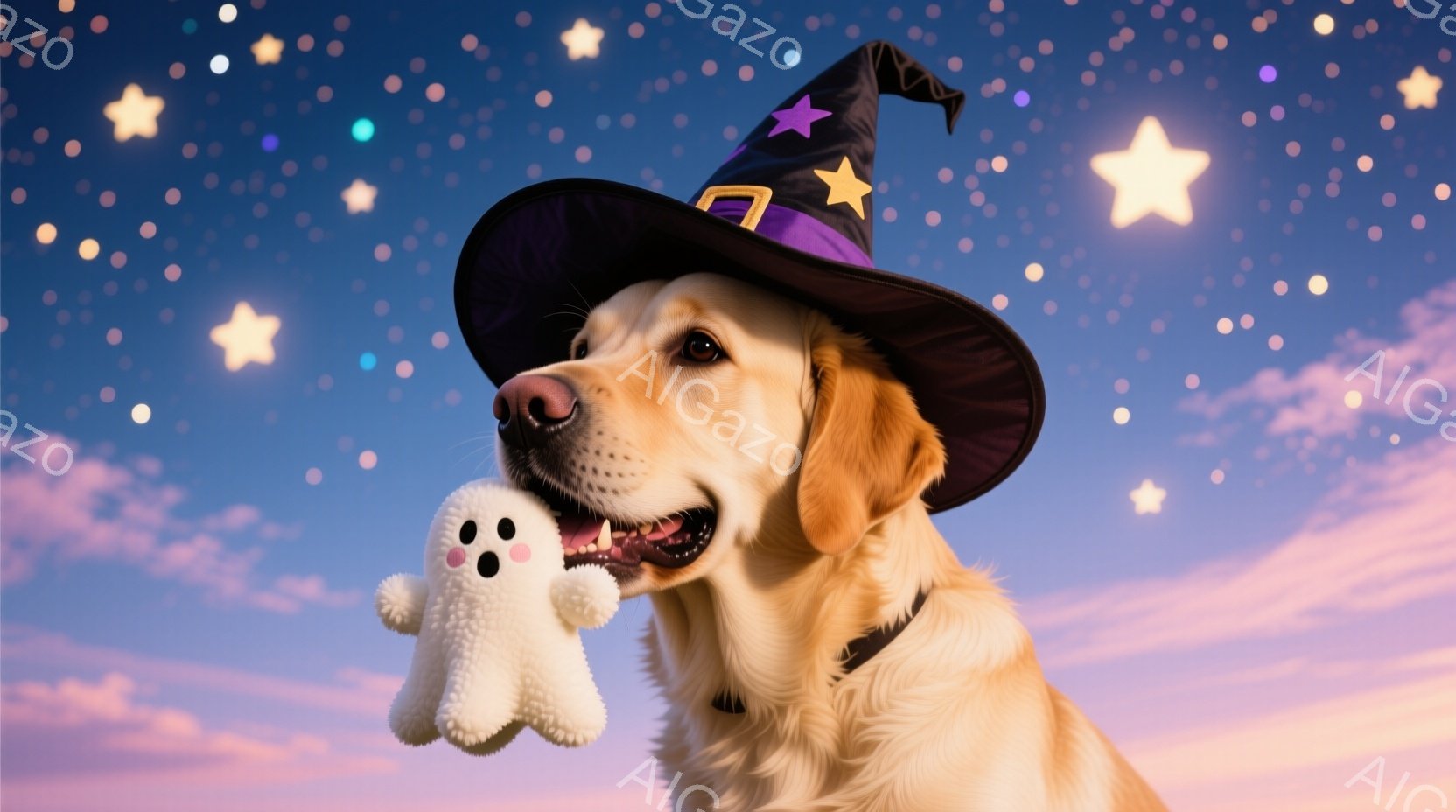 人間が操作するようなものではなく、写真として実際に撮影されたものです。その中には、ダックスフンドという犬が登場します。この犬は、顔に白い部分があり、髭を持っています。犬は、毛色が黄色で、その目元には聞き上手なような表情があります。 犬は、普通の服装ではなく、ハロウィンのような魔法使い風に身を包んでおり、頭部から尾まで白いコートを着ていることが特徴的です。そして、犬は牙を見せて熱意を持っており、前足を落として、頑張ったように構えています。