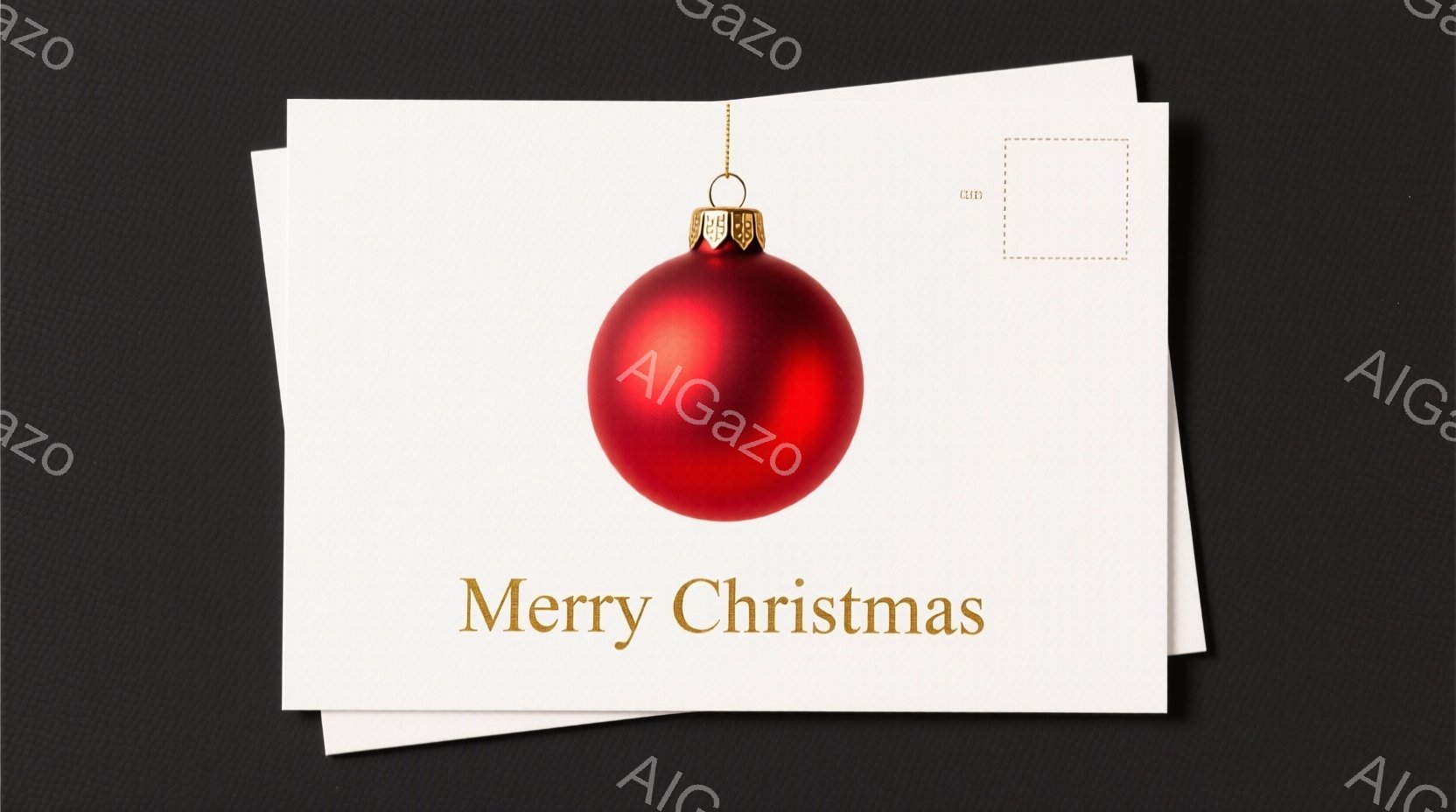 真っ白な紙の上に赤いクリスマスオーナメントが一つ置かれています。オーナメントは光沢があり、紙とのコントラストが鮮やかです。背景は暗く、オーナメントと紙が際立っており、シンプルで上品な雰囲気を醸し出して - AI生成フリー素材