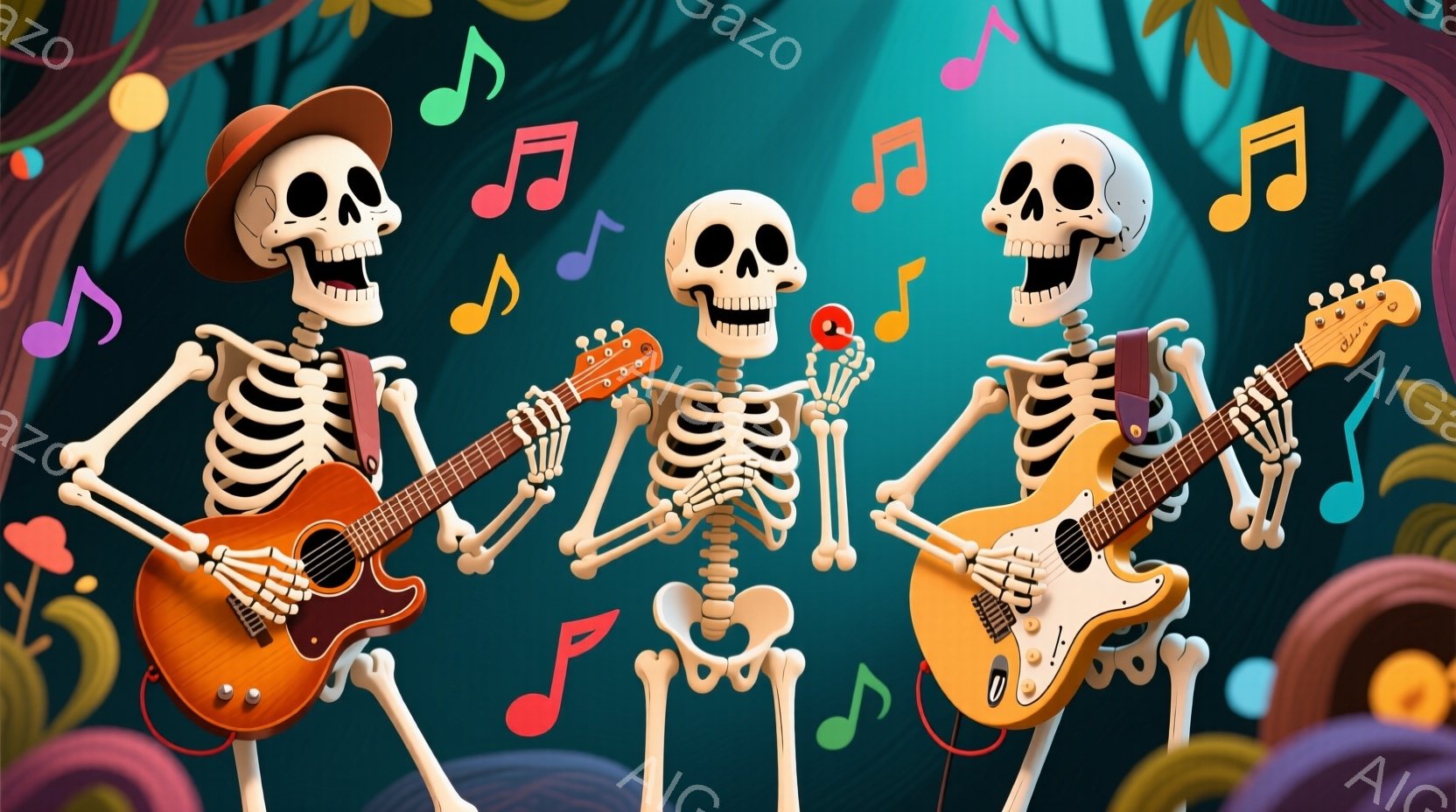 ハロウィーンをテーマにした写真で、オレンジ色のジャック・オー・ランタンの模様が描かれたトートバッグが複数、キャンディーで満たされています。バッグの周りには、カラフルなキャンディーや、愛らしい表情をした小さな人形たちが配置され、ハロウィーンの楽しい雰囲気を醸し出しています。背景には、ハロウィーンの装飾が施された棚や、カボチャが配置され、お祝いのムードを盛り上げています。