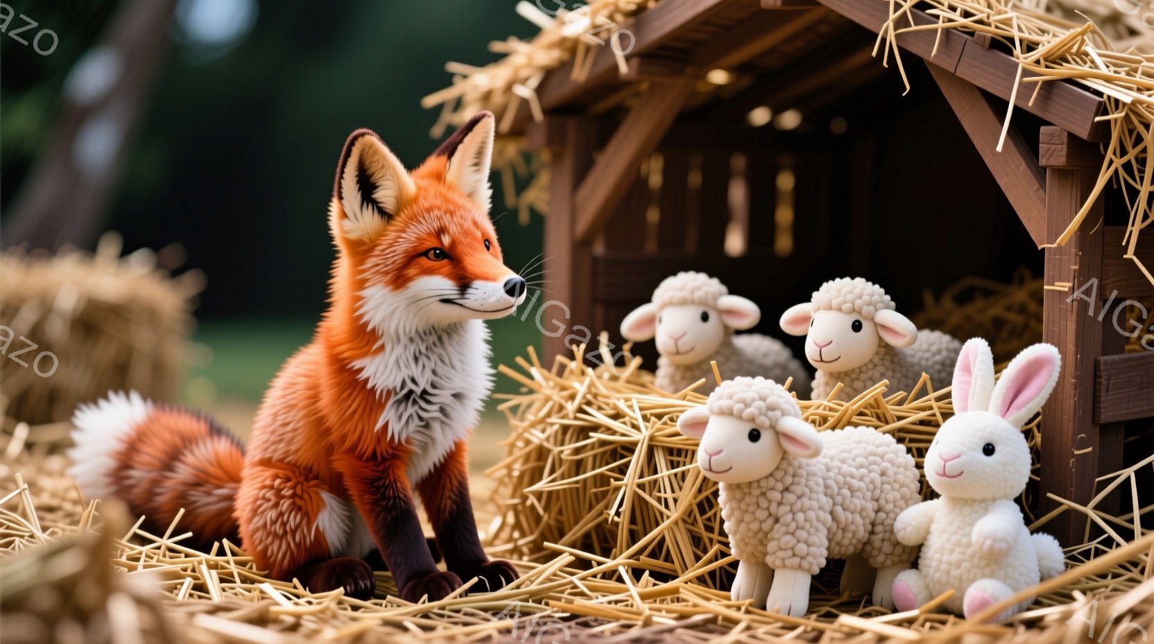 男性の合唱団がクリスマスのデコレーションがされた広場で歌っている様子が描かれています。彼らは赤いサッシュと黒い蝶ネクタイを身に着け、クリスマスツリーを背景に整列して歌っています。広場には可愛らしいテディベアが配置され、クラシックカーが並び、背景には歴史的な建物が立ち並び、クリスマスの温かく幻想的な雰囲気を醸し出しています。