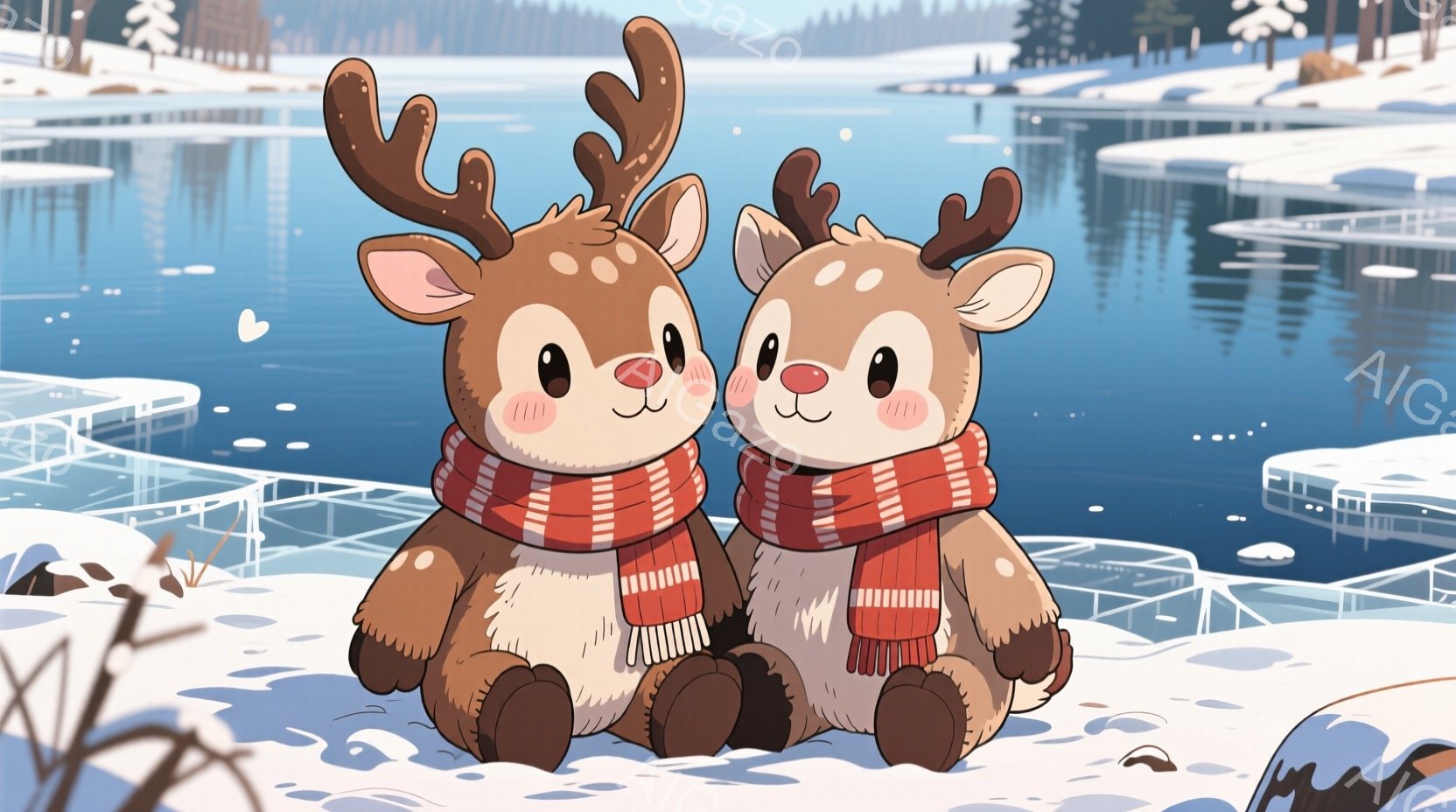 白い毛並みのウサギが、小麦粉をまぶしたジンジャーブレッドクッキーを作っています。ピンクのリボンで結んだ髪、ピンクと水色のオーバーオールを着ており、嬉しそうな表情をしています。背景には、オーブンやクリス - AI生成フリー素材