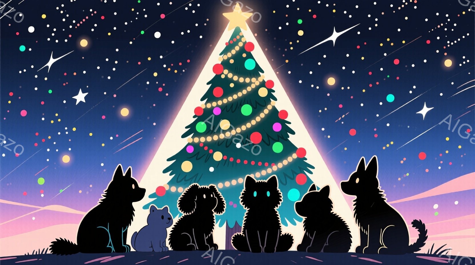 茶色のテディベアが、明るい黄色の星形の杖を両手で握り持っています。ベアは正面を向き、丸い目にわずかな微笑みが浮かび、愛らしい表情をしています。背景は濃い青色で、ベアが際立っています。 - AI生成フリー素材