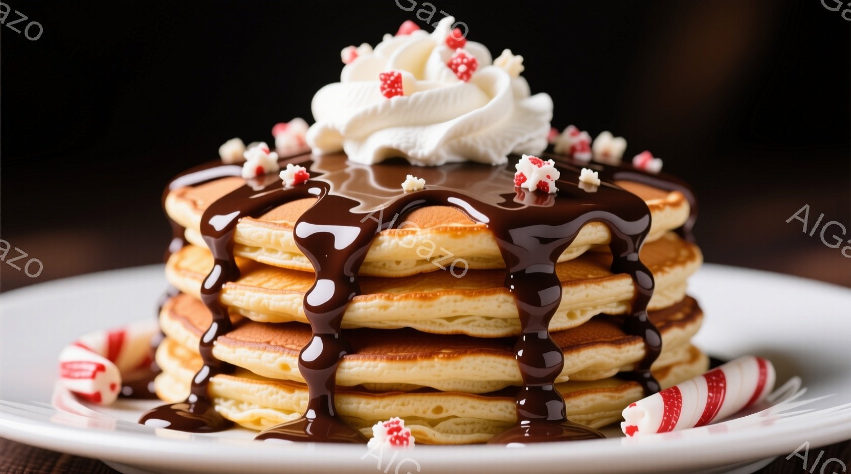 鮮やかな赤色のチェリージャムがガラス瓶に詰まっており、瓶の口にはチェック柄のリボンが結ばれています。周りには粉砂糖がかけられた、チェリーが中央に飾られたクッキーが並べられており、背景にはぼんやりと他のクッキーが見えます。全体的に、甘くて可愛らしい、お菓子を中心とした温かい雰囲気が漂っています。