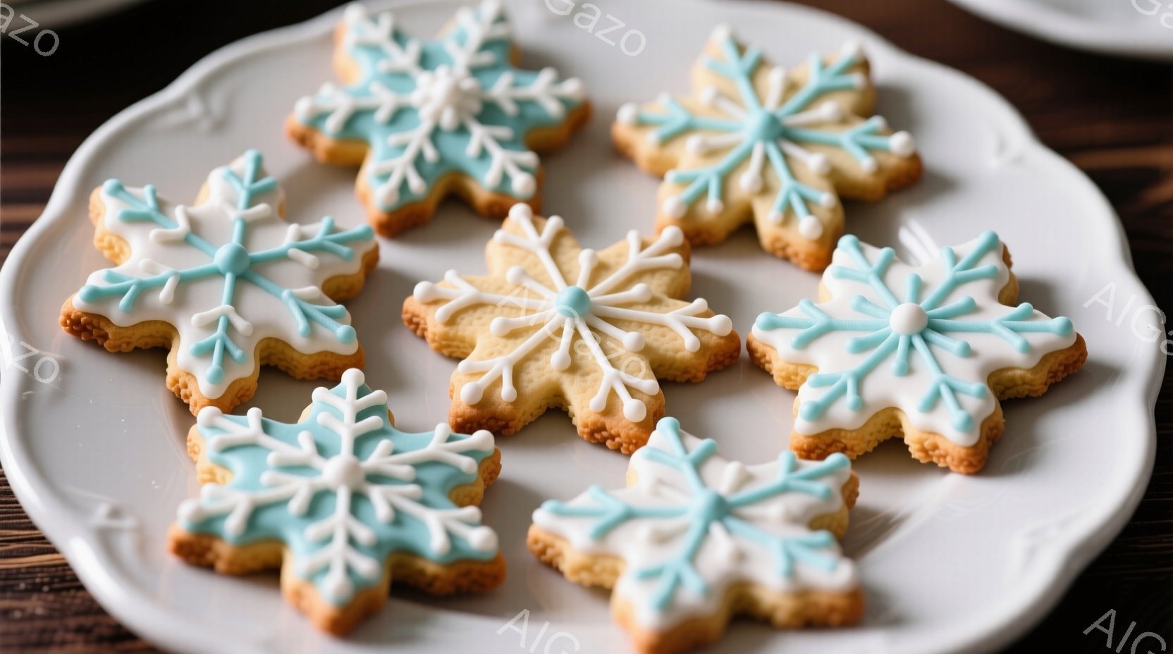 鮮やかな赤いトレイの上に、数個のフルーツタルトが並んでいます。タルトはサクサクとした生地にカスタードクリームが詰められ、いちご、キウイ、赤色のベリー類で彩られています。全体的に明るく、甘くておいしそうな雰囲気を醸し出しています。