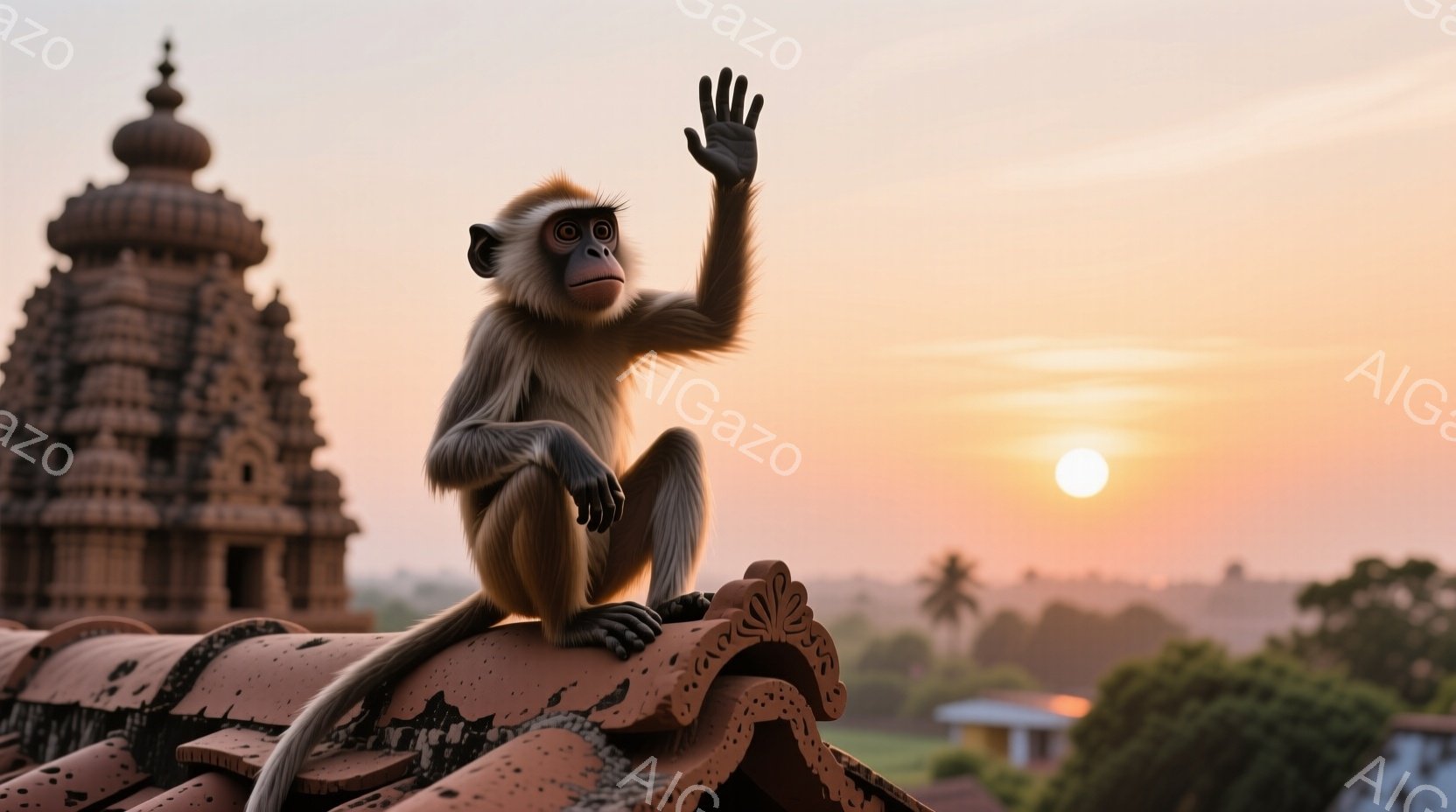 パネル状態のため、全体像が見えません。しかし、各部分を個別に解釈すると以下のようになります： - 人物（特定の人物は無い）: 普通の服装、髪型、表情が見られる。 - 動作や姿勢: 手を挙げ、ウェイビングする様子が見える。