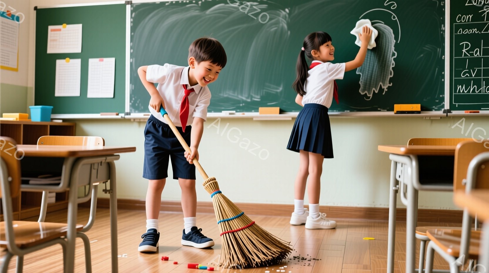 学生たちが合唱している写真です。白いシャツに紺色のブレザー、そしてカラフルなネクタイを着用し、楽譜を見ながら口を開けて歌っています。背景には他の学生たちや、少し見える天井灯が見え、全体的に明るく活気のある雰囲気です。