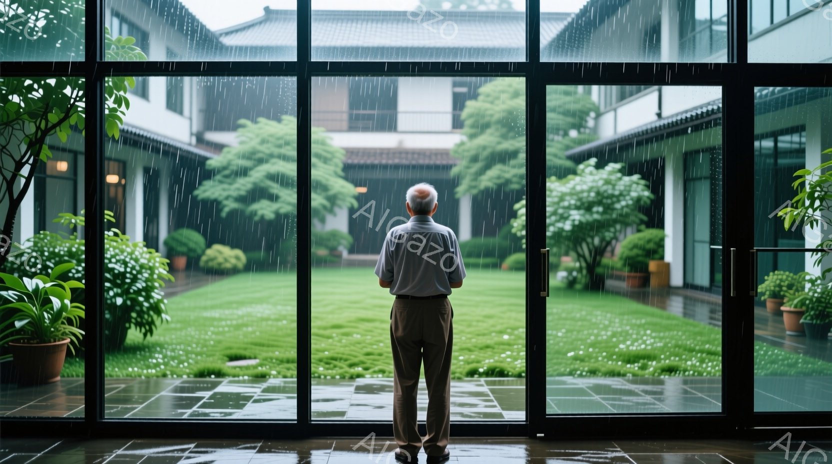 日本語で詳しく解説する必要があります。以下に簡単な説明を提供しますが、より正確な情報を提供するためには日本語の解説が必要です。 - 人物: 高齢の男性が様子。服装は穏やかで、髪型は白髪。表情は冷たく、まっしろになります。 - 動作や姿勢: 座って、至って見下ろしている様子です。