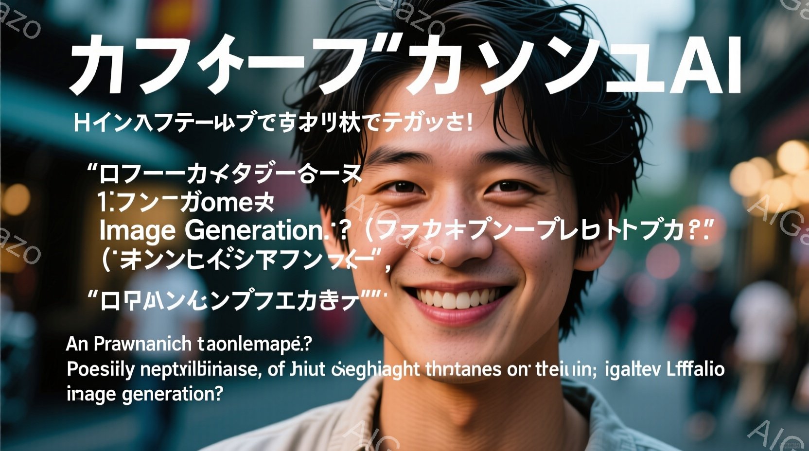 薄暗い路地で前にかがんだ男性を捉えています。彼は黒いTシャツを着ており、短髪で、険しい表情をしています。背景にはぼやけた建物と、わずかに見える空があり、全体的に陰鬱で緊張感のある雰囲気が漂っています。