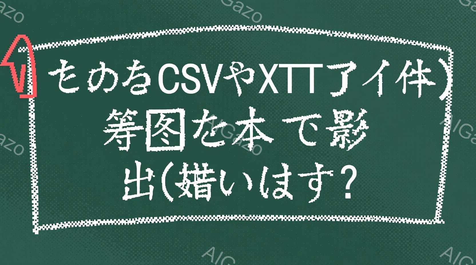 暗い背景に白くアウトラインされた手書き風の吹き出しを示しています。吹き出しの中には、赤い背景に白文字で「CVとTT」と書かれており、疑問符が添えられています。全体的に、何らかの質問や問いかけを促すような、やや遊び心のある雰囲気が漂っています。
