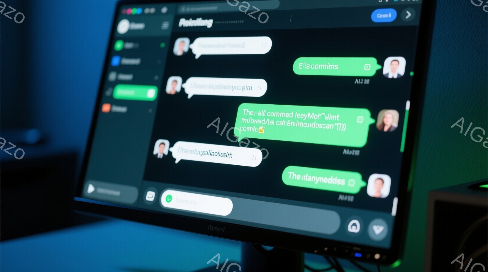 Discordのようなビデオ通話アプリケーションのスクリーンショットです。画面には複数の参加者の小さな顔写真が表示されており、それぞれが通話に参加していることを示しています。背景は暗く、通話アプリケーションのインターフェースに焦点が当てられています。