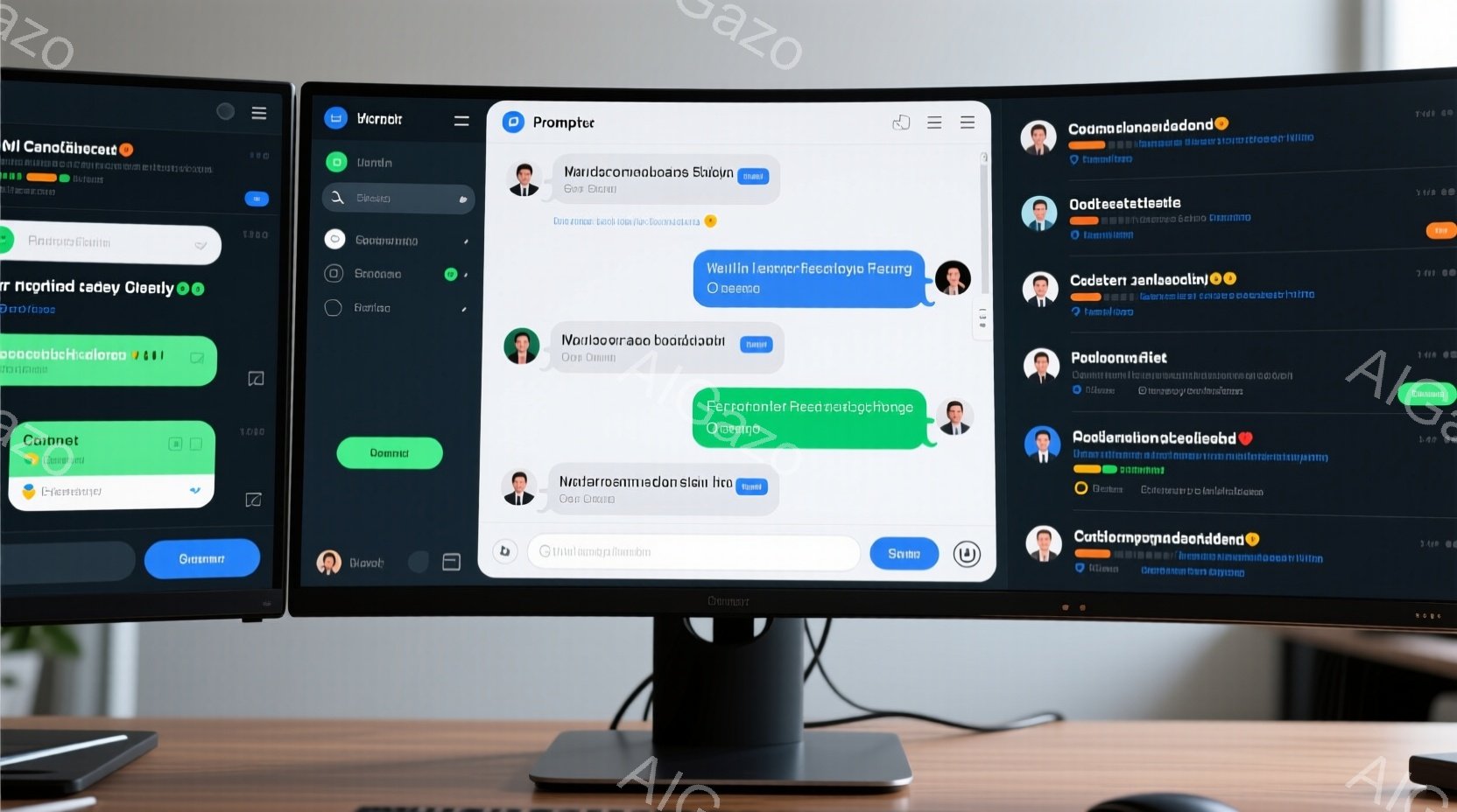 様々な人物のポートレートが並んだグリッドのようなインターフェースです。各ポートレートは円形のフレーム内に収められ、名前と簡単な説明文が付いています。背景は一様なグレーで、全体的にシンプルでモダンな印象を与えています。