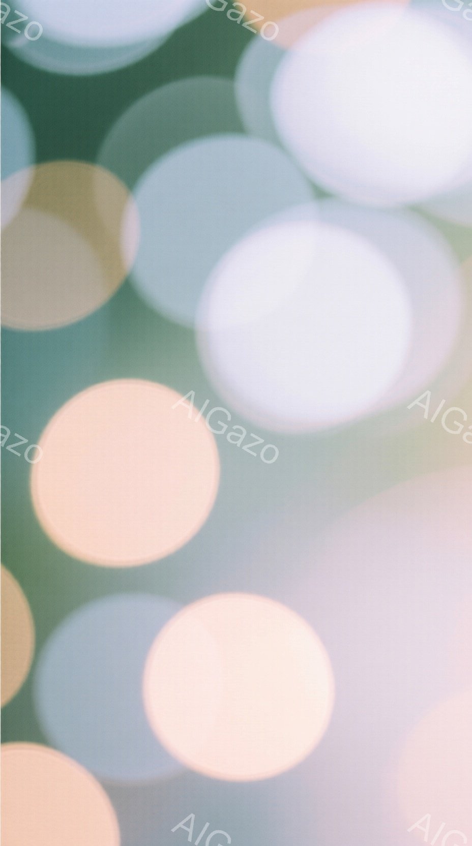 この画像はぼやけた光の球体で構成されており、全体的に柔らかく夢のような雰囲気を醸し出しています。淡いピンク、黄色、青緑色が混ざり合い、抽象的な背景を作り出しています。鮮明な人物や具体的な風景は見当たら - AI生成フリー素材