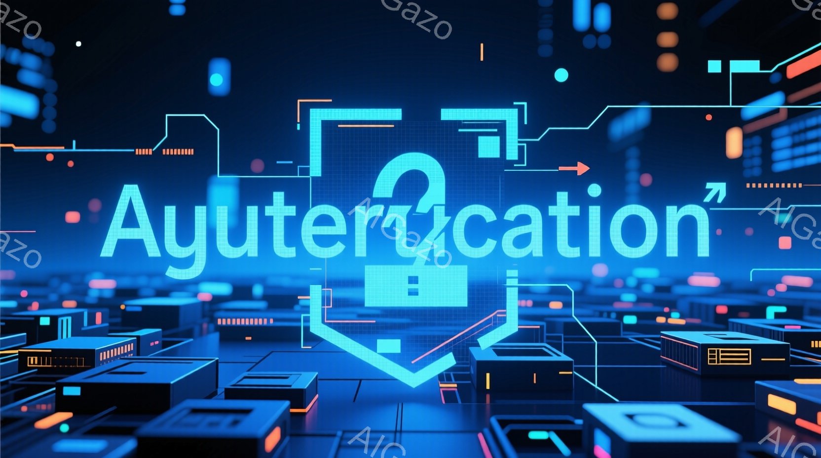 この画像は、未来的な都市景観を表現したデジタルアート作品です。ネオンブルーと紫を基調とした光のラインが、建物や構造物を構成し、サイバーパンクのような雰囲気を醸し出しています。幾何学的な形状と発光する線が組み合わさり、仮想現実空間やデータストリームを連想させます。