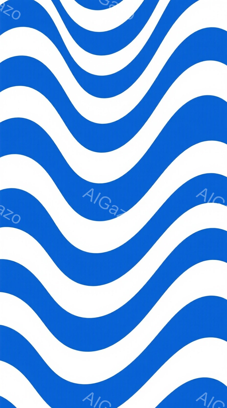 画像は、鮮やかな青と白の波のようなストライプが繰り返される抽象的なパターンです。ストライプは滑らかで流れるような曲線を描き、まるで水面や海の波を連想させます。全体的に静かでリラックスできる雰囲気で、視 - AI生成フリー素材