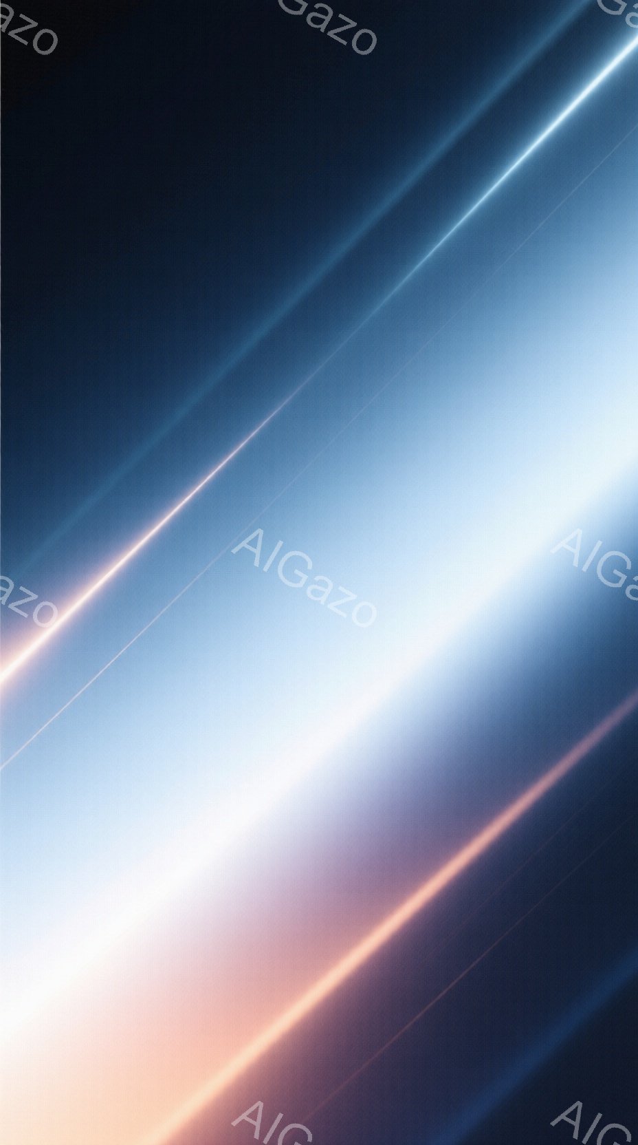 鮮やかなグラデーションが特徴的な抽象的な画像です。下部からオレンジ、ピンク、水色へと色が移り変わり、上部に向かうにつれて色が薄れていきます。明るい光の筋が斜めに複数走り、奥行きとスピード感を表現してい - AI生成フリー素材