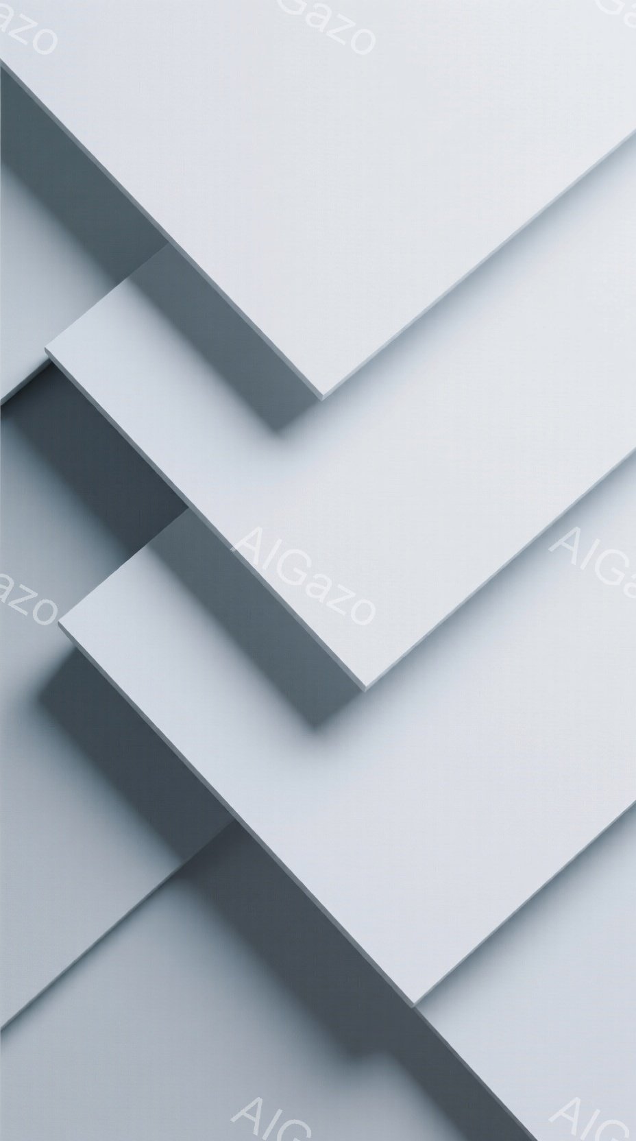 この画像は、互いに交差する白い板の抽象的な構成を示しています。 板は様々な角度で配置され、影が強調され、奥行きと立体感を生み出しています。 全体的にミニマリストで現代的な雰囲気が漂い、幾何学的な美しさが際立っています。