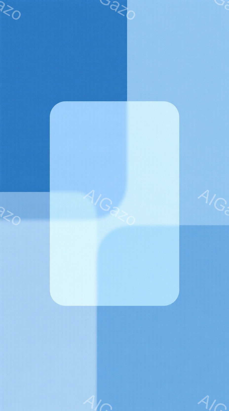 この画像は、様々な濃さの青色の四角形が重なり合って構成された抽象的な背景画像です。四角形は互いに少しずつ重なり合い、透明度を変えることで奥行きと複雑さを生み出しています。全体的に穏やかで静謐な雰囲気が漂い、クールでモダンな印象を与えます。