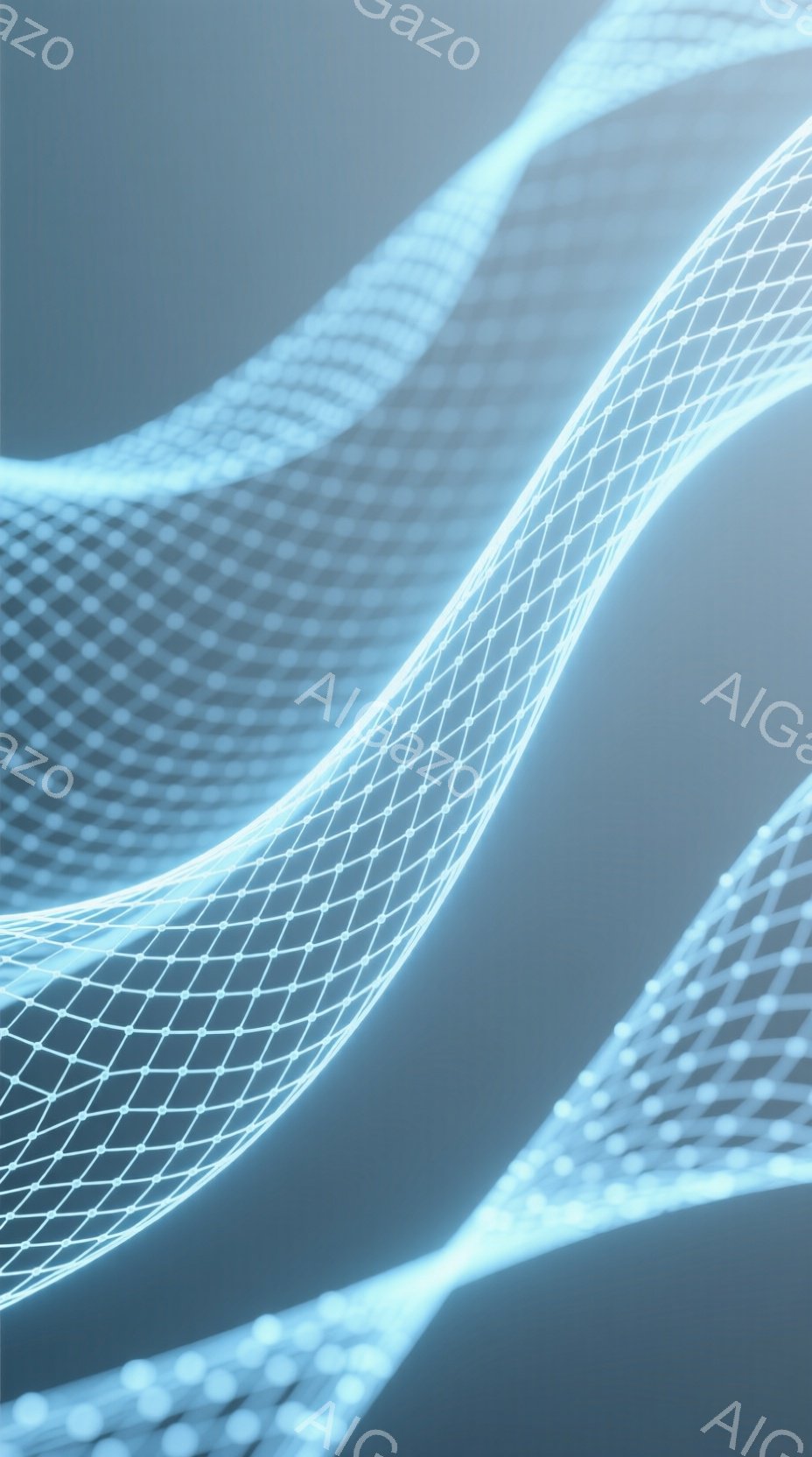 この画像は、青色の光の線が絡み合い、曲線を描く抽象的な表現です。光はまるでエネルギーの流れのように見え、暗い背景とのコントラストが印象的です。未来的なテクノロジーやデジタル空間を想起させる、洗練された - AI生成フリー素材