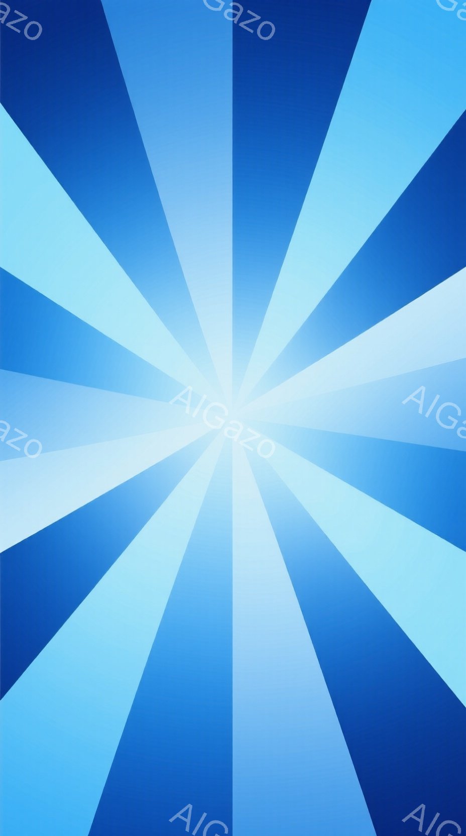 この画像は、中心から放射状に広がる光線のような模様が特徴です。青色を基調としたグラデーションが用いられており、明るい白色から濃い青色へと変化しています。全体的にダイナミックでエネルギッシュな印象を与える背景画像です。