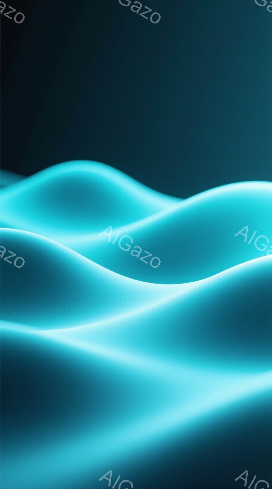 鮮やかな水色の光がうねるような曲線を描き、まるで光の波が流れているかのような印象を与える画像です。背景は暗く、光の曲線が際立って見えます。全体的に神秘的で、未来的な雰囲気が漂っています。