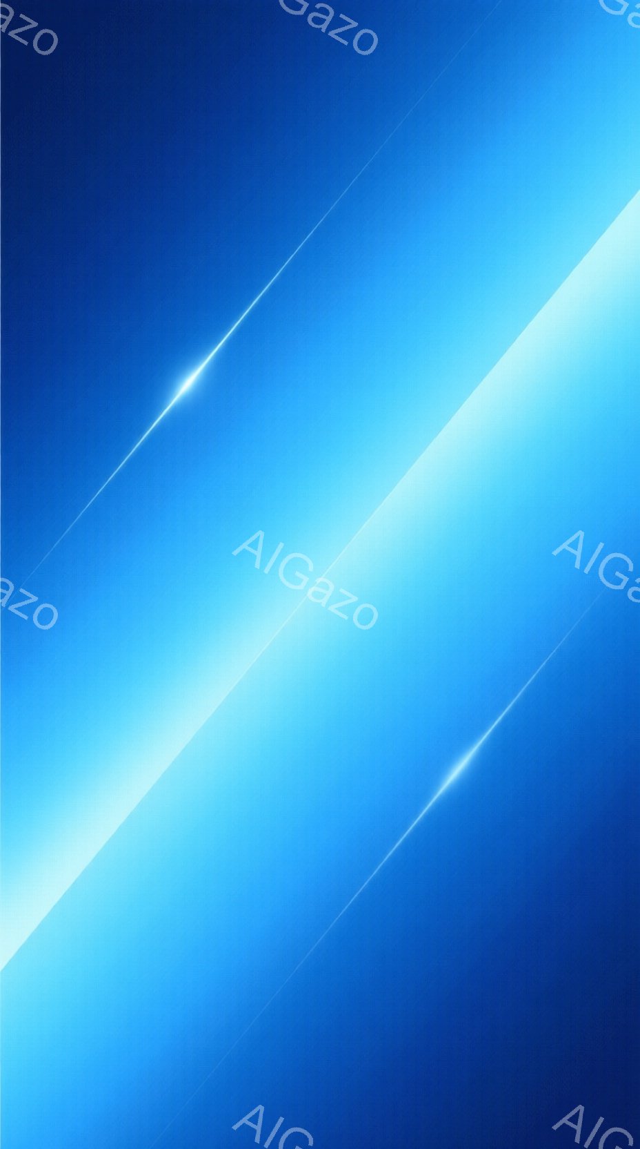 この画像は、鮮やかな青色のグラデーションが特徴的な抽象的な背景です。明るい光が斜めに走り、画面を二分しているように見えます。全体的に未来的な印象で、エネルギーとスピードを感じさせる静止画です。