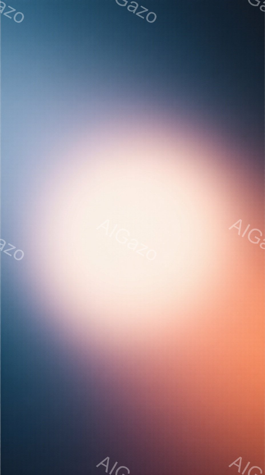 画像はぼやけたグラデーションで、オレンジからピンク、そして青へと色が変化しています。鮮明な形状や人物は見当たらず、全体として柔らかな光が拡散しているような印象を受けます。背景は特定できず、抽象的な色彩 - AI生成フリー素材