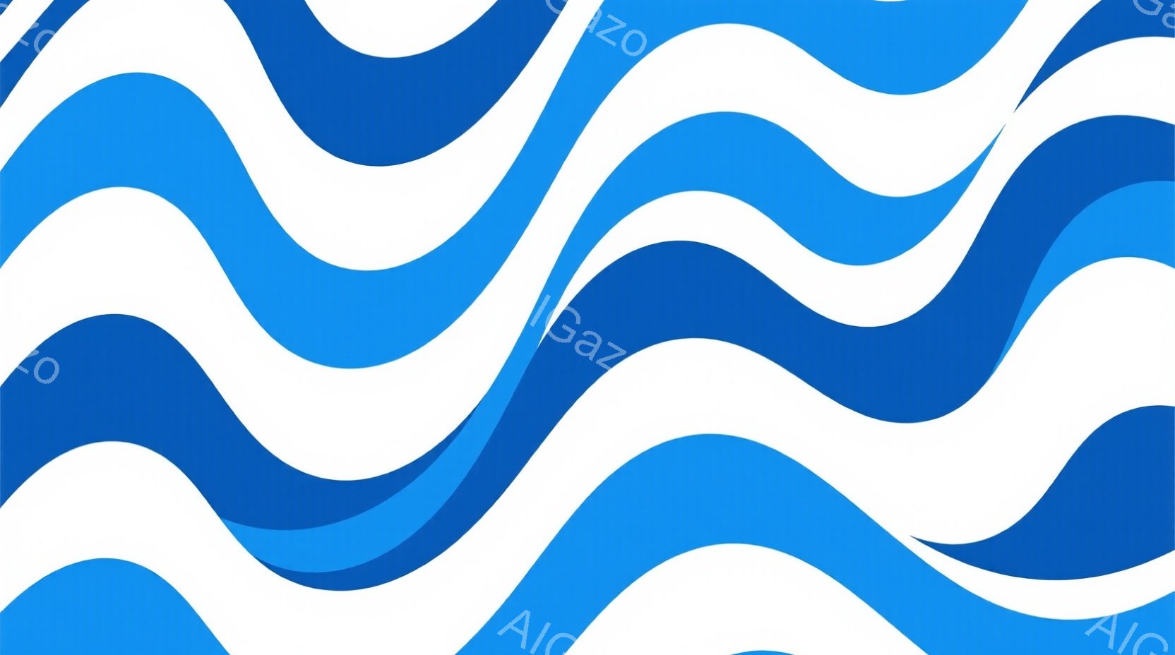 この画像は、青と白の曲線が繰り返される抽象的な背景です。曲線は重なり合い、流れるようなリズミカルな印象を与えます。全体的に、涼やかで現代的な雰囲気を感じさせます。