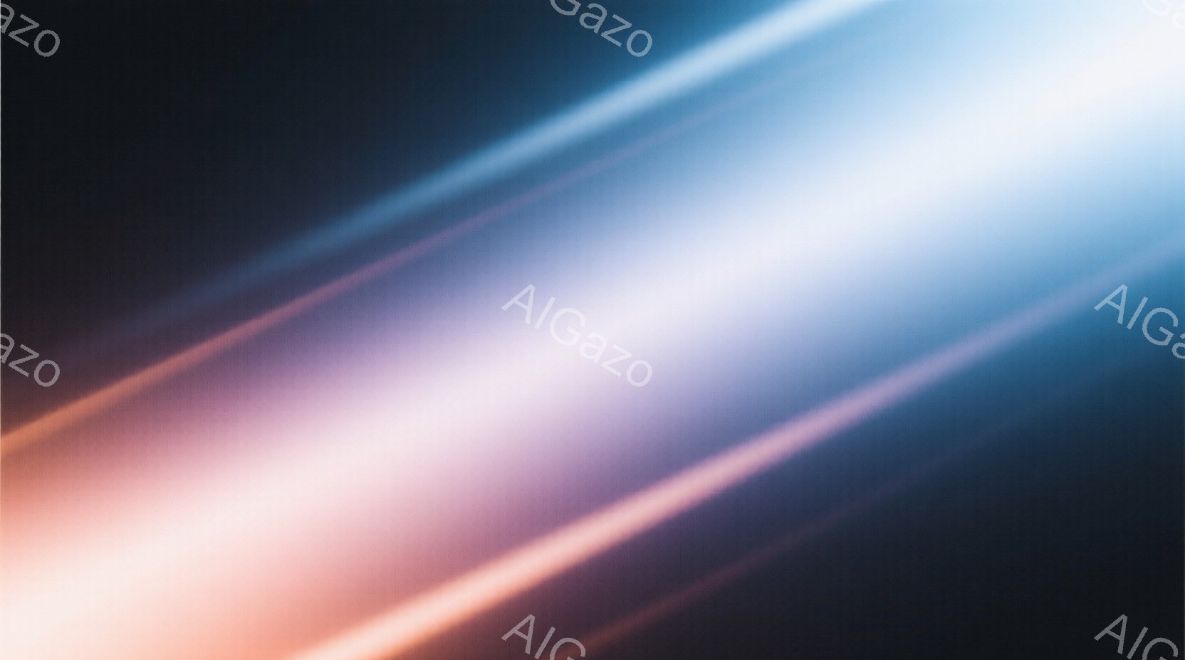 この画像は、鮮やかな光の帯が斜めに走る抽象的な表現です。光の色は赤からオレンジ、そして青へとグラデーションしており、まるで光線が交差しているかのような印象を与えます。背景は暗く、光の帯が際立つことで、 - AI生成フリー素材