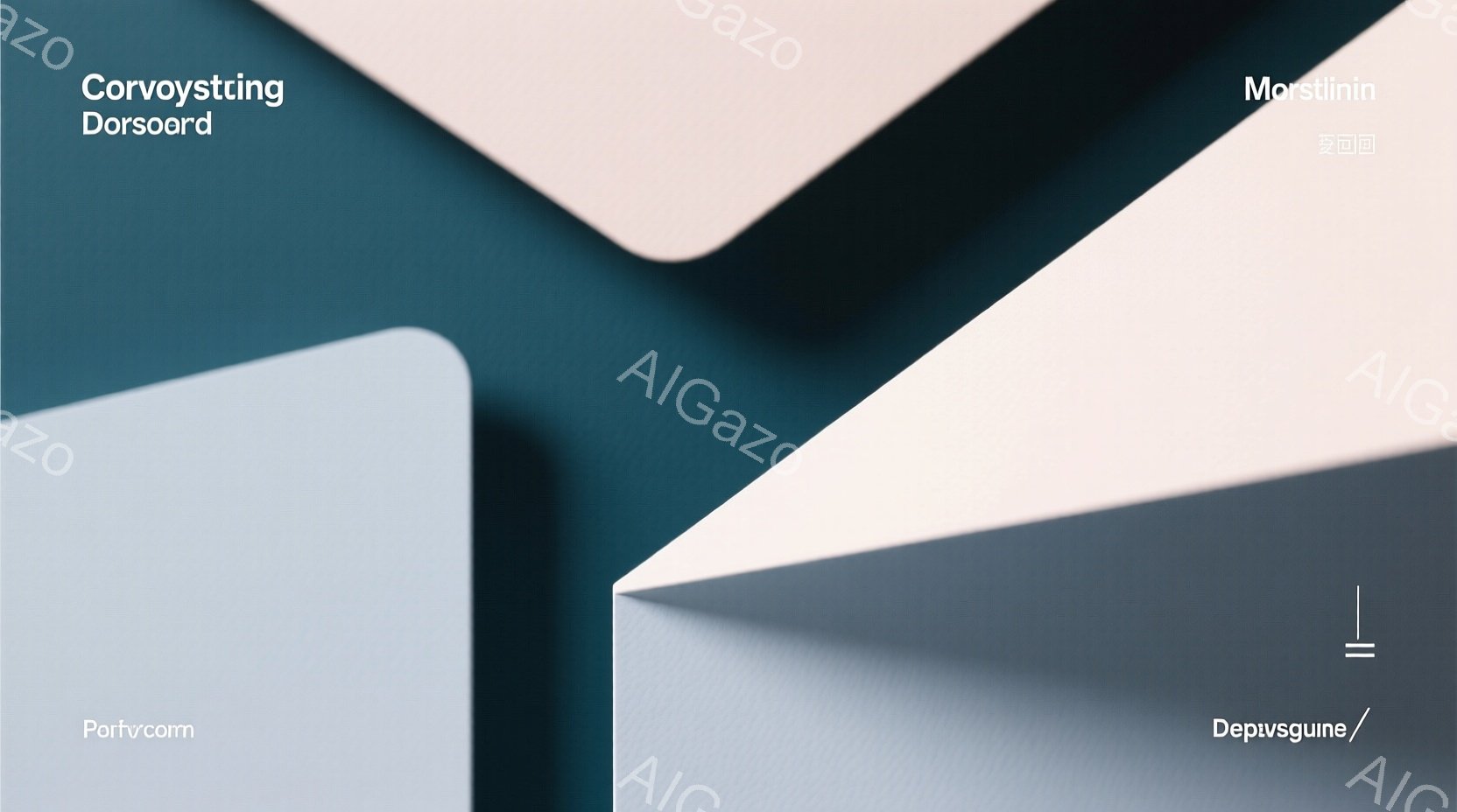 この画像は抽象的な構図で、異なる色調の灰色の三角形が重なり合って構成されています。光と影のコントラストが強調され、ミニマルで現代的な印象を与えます。背景は単色で、奥行きや立体感が感じられるように設計さ - AI生成フリー素材