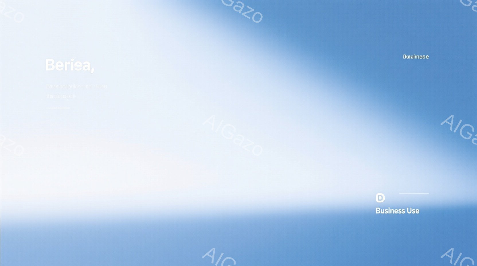 この画像は、グラデーションのかかった青色の背景で、人物は写っていません。空と海を連想させるような、穏やかで落ち着いた雰囲気です。全体的にぼやけており、抽象的な印象を与えます。 - AI生成フリー素材