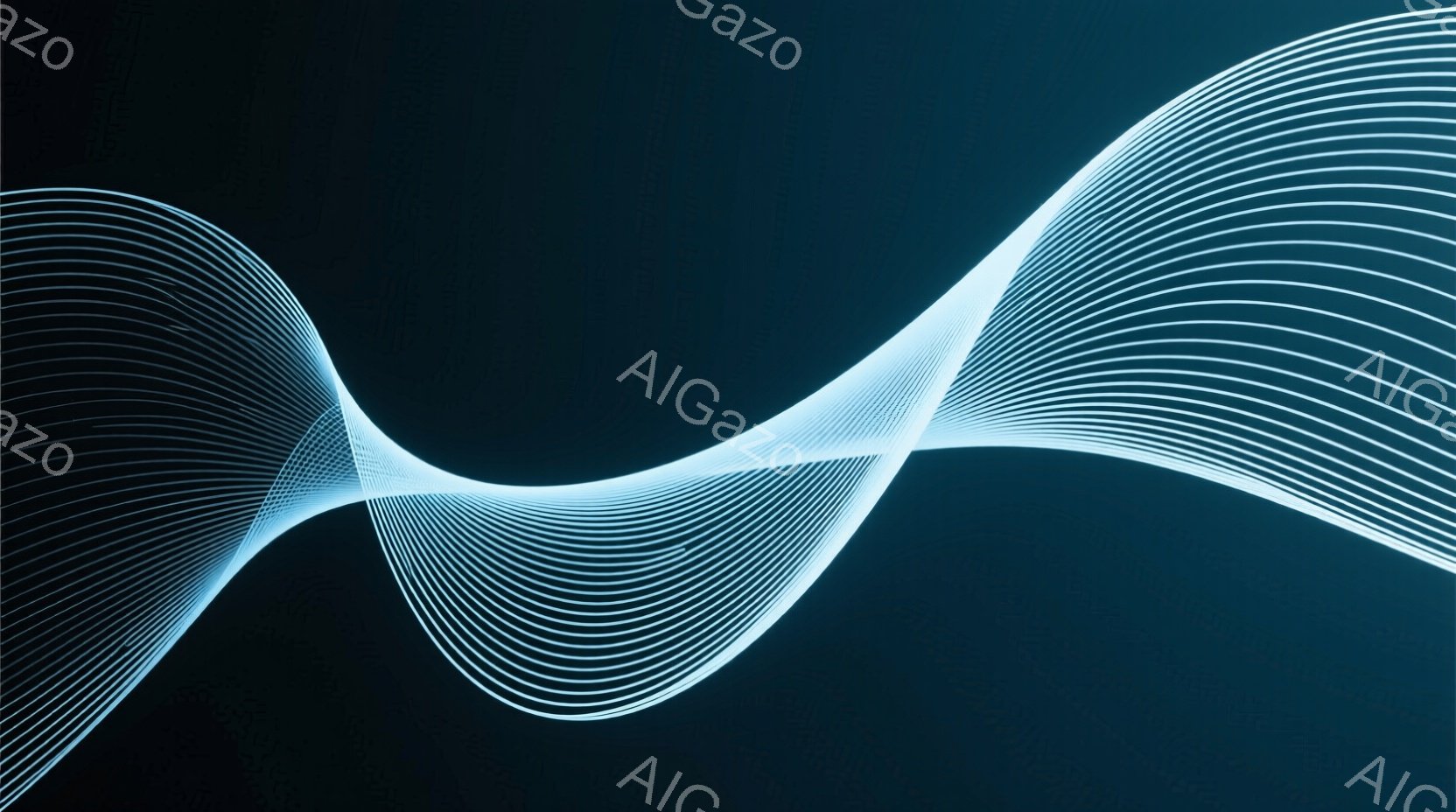 鮮やかな光の線が、暗い背景に弧を描く抽象的なイメージです。線は細く、均等に間隔が空いており、流れるような動きとエネルギーを感じさせます。全体的に未来的な雰囲気で、テクノロジーやデジタルアートを連想させます。