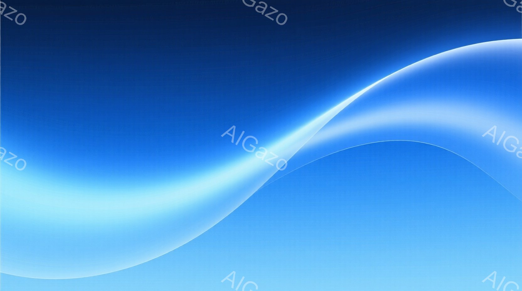 この画像は、鮮やかな青色のグラデーションが特徴です。明るい青から濃い青へと滑らかに変化し、曲線的な光の帯が画面を横切っています。全体的に、静かで落ち着いた、そして未来的な雰囲気を醸し出しています。 - AI生成フリー素材