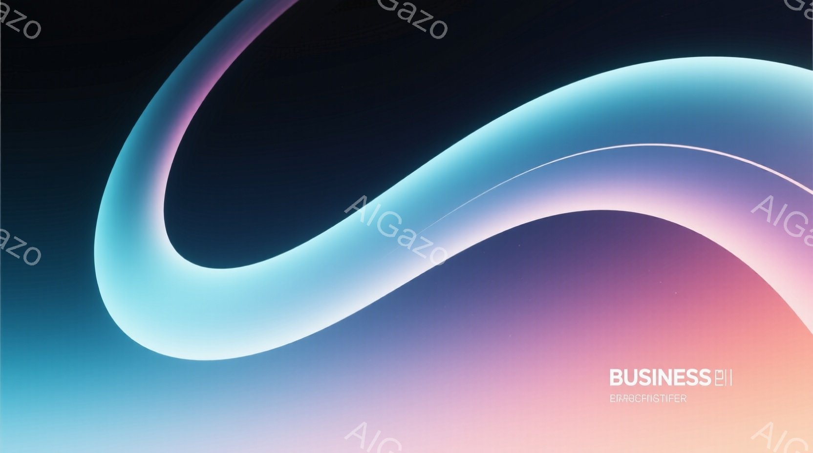 鮮やかなグラデーションが印象的な画像です。ターコイズブルーからラベンダー、そしてピンクへと滑らかに色が変化する曲線が、画面を横切るように描かれています。背景は単色で、曲線が際立つようにデザインされてい - AI生成フリー素材