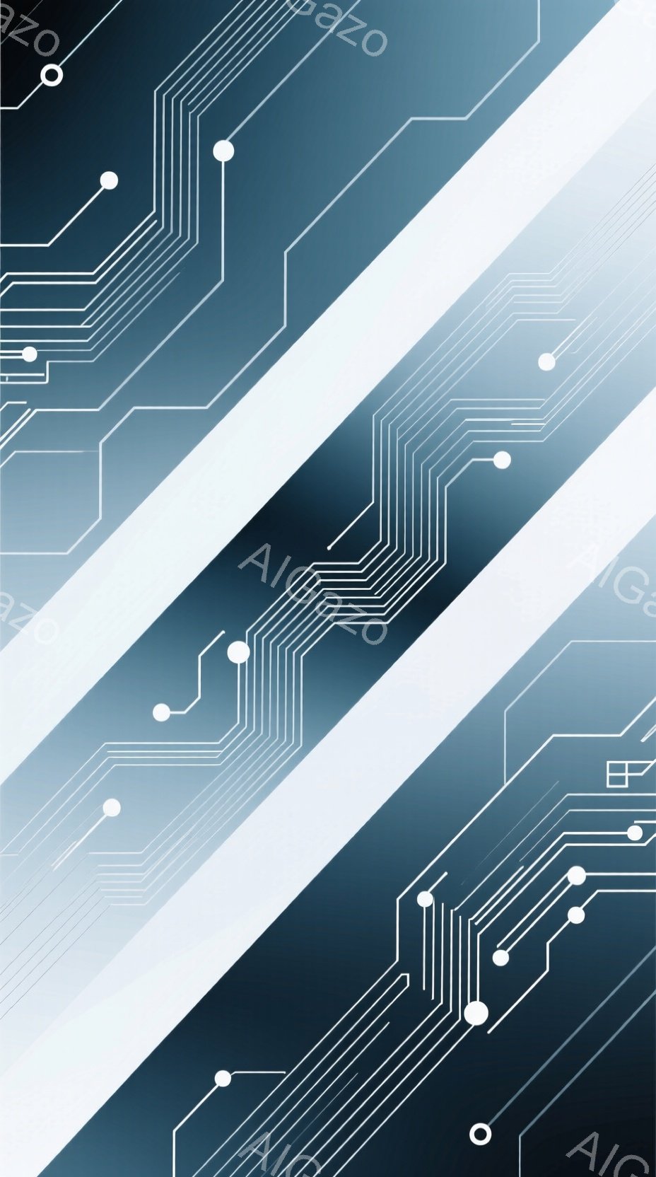 この画像は、斜めの線が幾重にも重なり合う抽象的な背景画像です。線は白く光り、深い青から淡いグレーへのグラデーションを基調とした背景に配置されています。全体的に、未来的でテクノロジーを感じさせる、洗練さ - AI生成フリー素材