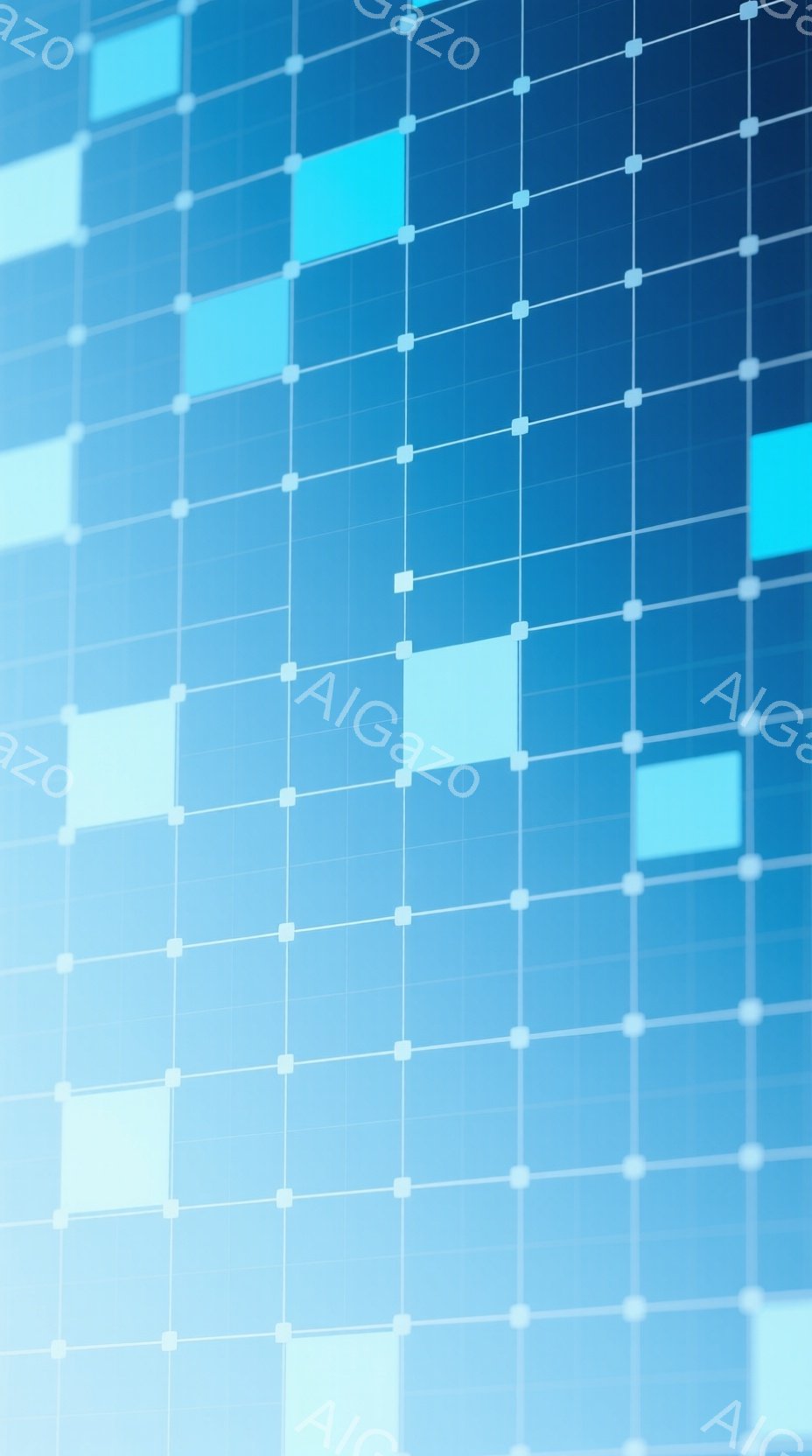 この画像は、明るい青色の格子状の背景で構成されています。均等に配置された四角形が、グラデーションを帯びた青色で表現されており、技術的で未来的な印象を与えます。全体的に、クリーンでモダンな視覚効果を生み出しています。