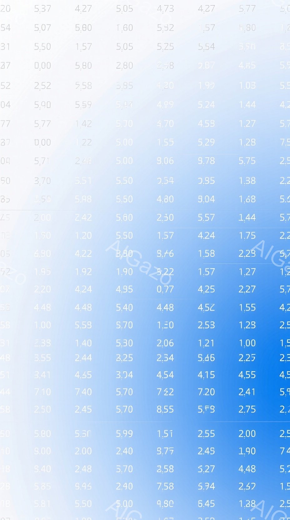 この画像は、数字がランダムに配置された抽象的なデザインです。白と黒の数字が様々な大きさで並び、全体として幾何学的なパターンを形成しています。 背景は白く、数字のコントラストが強調され、モダンでミニマルな印象を与えます。