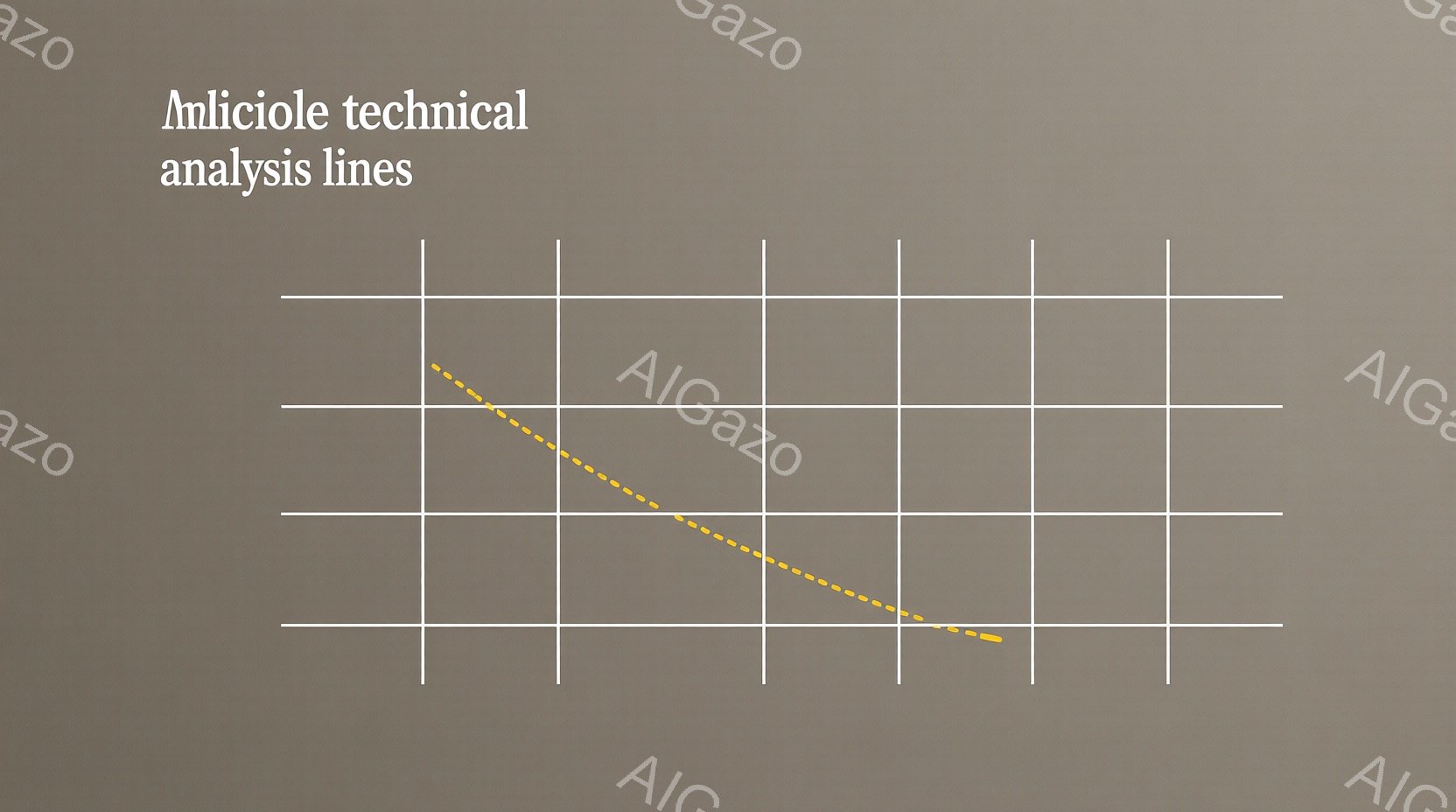 画像は、均一な茶色の背景に、点線で描かれた斜めの線が特徴です。線は左上から右下へ傾斜しており、途中でわずかに屈折しています。背景には他に要素はなく、線のみが焦点となっています。 - AI生成フリー素材