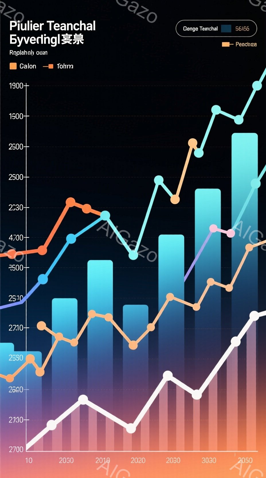 この画像は、青とオレンジの折れ線グラフです。横軸は10年刻みの年号（10、20、30、40、50）を示し、縦軸は数値を示しています。グラフは、時間の経過とともに数値がどのように変化するかを視覚的に示しています。