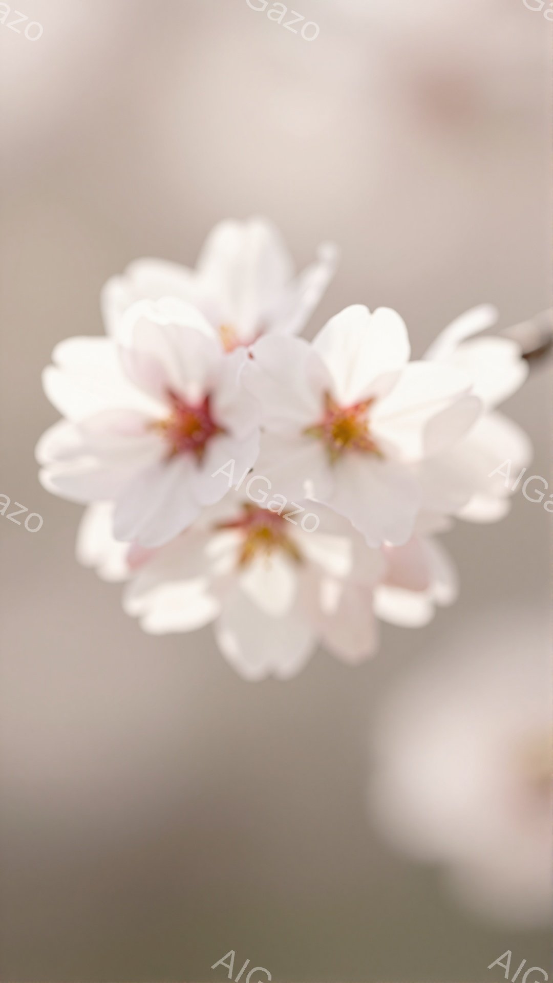 桜の花が咲き誇り、淡いピンク色が目に優しい一枚です。背景はぼやけており、春の柔らかい光が桜の繊細さを引き立てています。全体的に、穏やかで優しい春の訪れを感じさせる雰囲気です。 - AI生成フリー素材