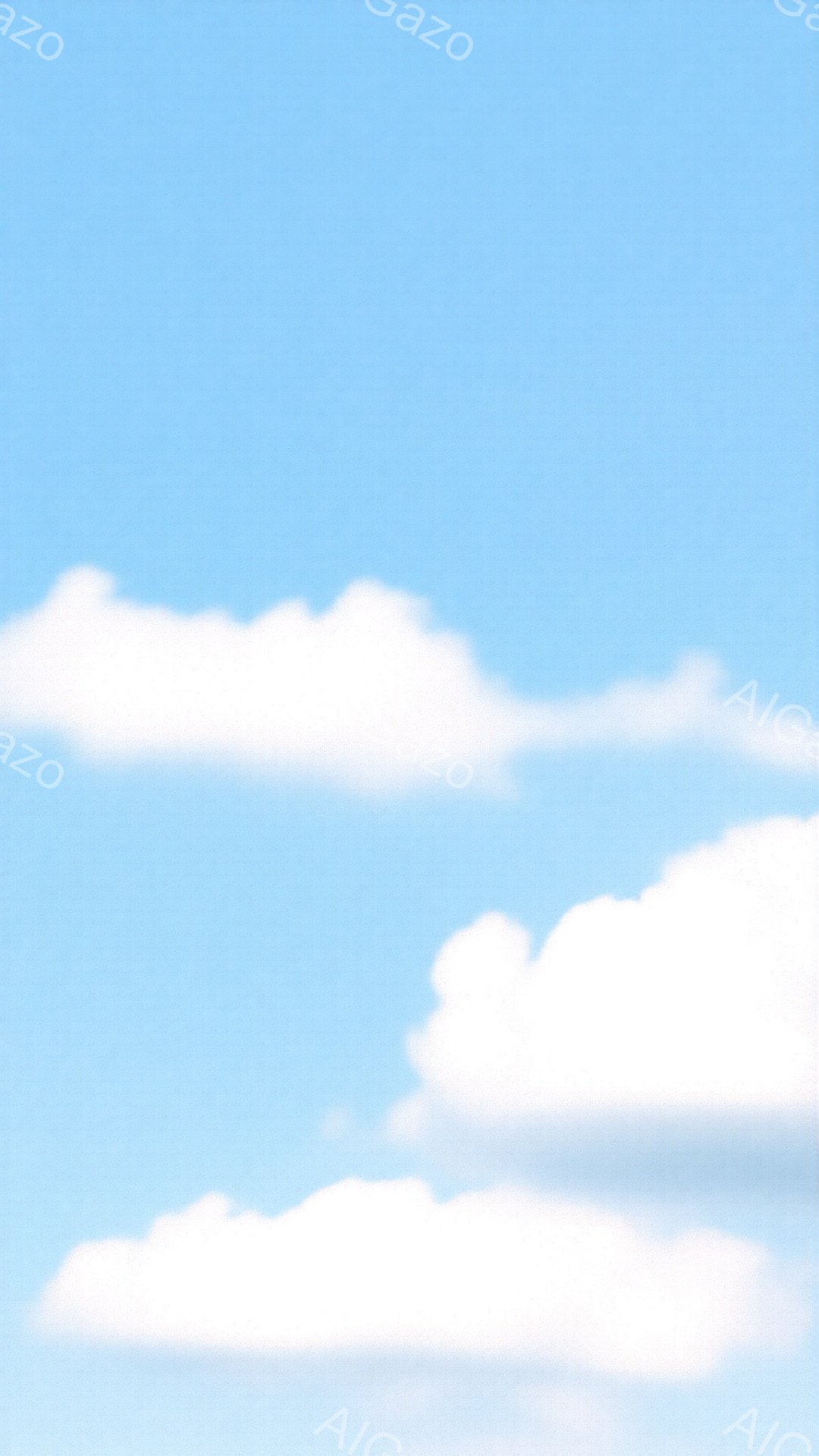 鮮やかな青空に白い雲が浮かんでいます。雲はもくもくと高く、まるで綿菓子のように柔らかい印象を与えます。全体的に晴れ渡った穏やかな夏の日のような、爽やかで平和な雰囲気です。 - AI生成フリー素材