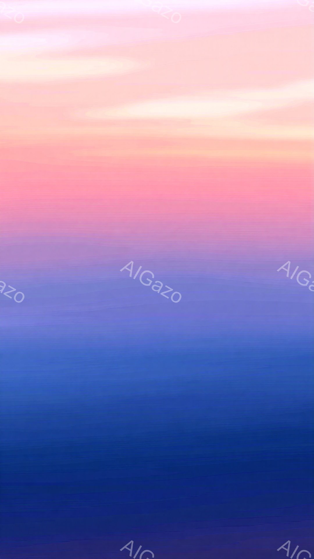 この画像は、上からピンク、薄紫、濃い青へとグラデーションを描いた抽象的な背景です。滑らかでぼやけた色彩が、幻想的で穏やかな雰囲気を醸し出しています。特定の人物や物体は描かれておらず、純粋な色彩の美しさが際立っています。